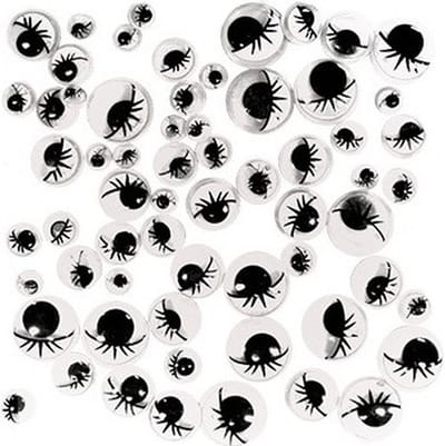 300x Wiebel oogjes/googly eyes 6-8-10-12-15 mm - Plastic beweegbare oogjes - Hobby/knutselmateriaal