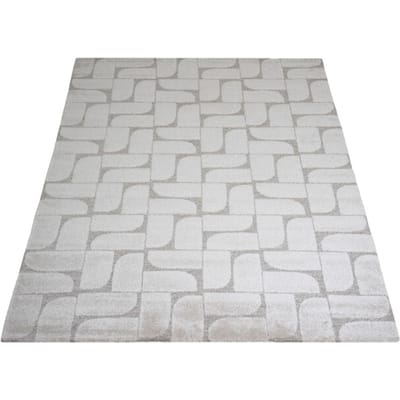 Vloerkleed Nala Beige - 160 x 230 cm - Design Hoog-Laag Vloerkleed in Scandinavische / Japandi / Hotel Chique Stijl