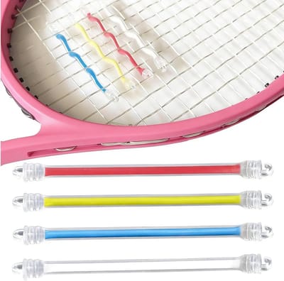 4 Stuks Tennis Racket Demper met Dubbele Haak - Verminder Vibraties en Verbeter Grip voor Optimaal Spel