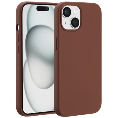 Accezz Hoesje - Geschikt voor Apple iPhone 15 - Liquid Silicone Backcover geschikt voor MagSafe - New Tea Brown