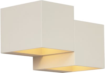 QAZQA transfer double - Moderne Wandlamp voor binnen - 2 lichts - L 16 cm - Beige - Woonkamer | Slaapkamer | Keuken