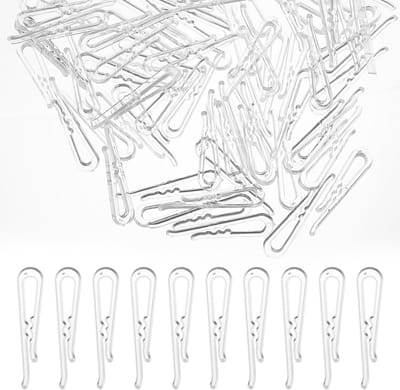Dailygoods- Krokodillenclips 200 stuks - U-vormige Kunststof Clips - Antislip Grip - Lichtgewicht - Herbruikbaar - 38 mm - Stofclips