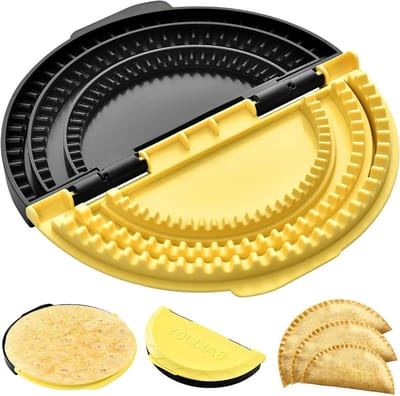 Tortilla Pers - Quesadilla Maker - Gerechten Maken - Verwijderbare Maten - Tot 25.4 cm - Geel Zwart
