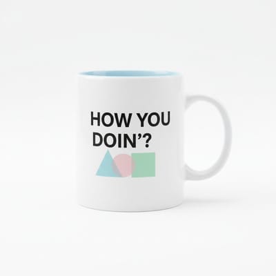 “How You Doin’?” Mok 330 ml – Grappige Quote Beker – Perfect Cadeau voor Friends-fans, Verjaardagen & Koffieliefhebbers