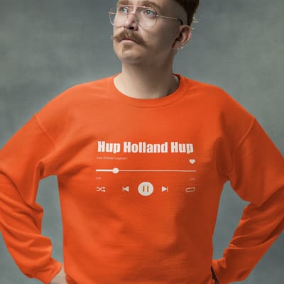 Oranje EK Trui Hup Holland Hup Music Player MAAT XS - Uniseks Feestkleding & Carnavalskleding