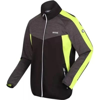 De Regatta Yare Vi Fleece Met Volledige Rits - Heren - Extol Stretch - Gerecycled - Zwart