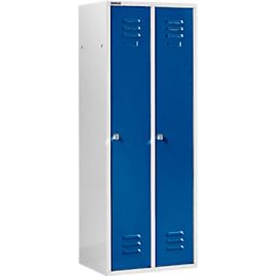 Schäfer Shop Select Kledinglocker met 2 compartimenten, cilinderslot, lichtgrijs/gentiaanblauw