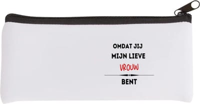 Akyol - omdat jij mijn lieve vrouw bent Etui - Vriend/vriendin - de liefste vrouw - valentijnsdag - verjaardag - cadeautje voor vriendin - kado - geschenk - 20 bij 9 cm