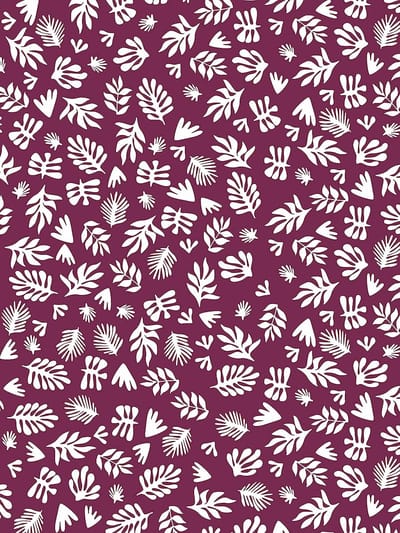 Decopatch papier motief met bladeren bordeaux