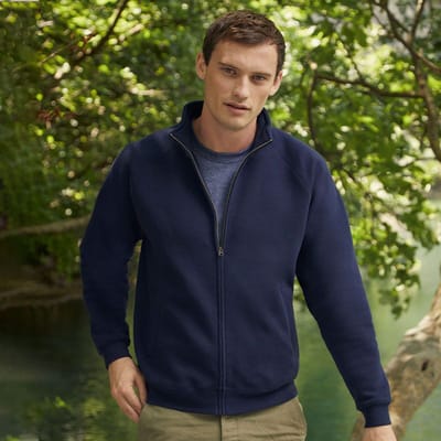 Fruit Of The Loom Heren Premium 70/30 Sweatshirt Met Volledige Ritssluiting (Donker Marine)