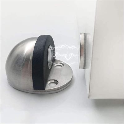 Deurstoppers - Vloerbescherming - Voorkom Schade - Magnetische Houders - 1 Stuk - Zilverkleurig