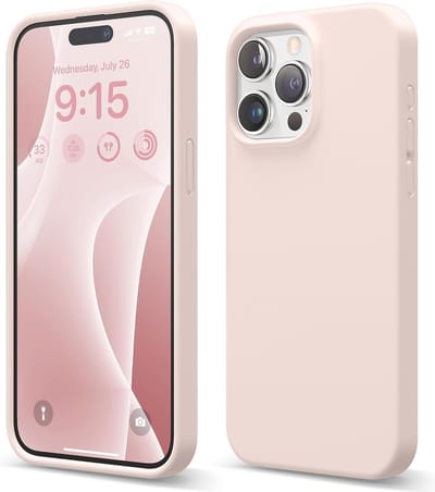 Arara Hoesje Geschikt voor iPhone 15 Pro Hoesje Siliconen - liquid Backcover - Zand