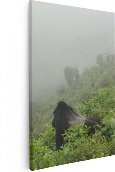 Artaza Canvas Schilderij Aap - 20x30 cm - Klein - Wanddecoratie Jungle - Muurdecoratie Wilde Dieren - Kamer Accessoires