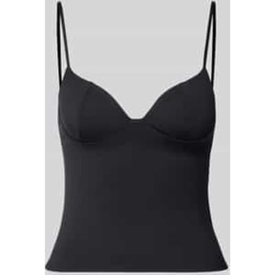 slim fit top met shaping-effect