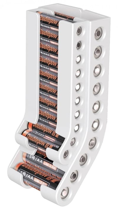 Batterij bewaarbox - Batterij Storage Organizer - geschikt voor 10 AAA & 10 AA Batterijen