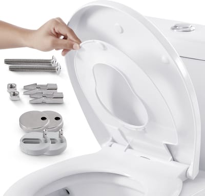 AREBOS WC-bril Softclose Afneembaar Duroplast Toiletzitting Ovaal 150 kg