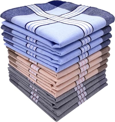 Zakdoeken 100% katoen heren - handkerchief ruitpatroon eco-vriendelijk