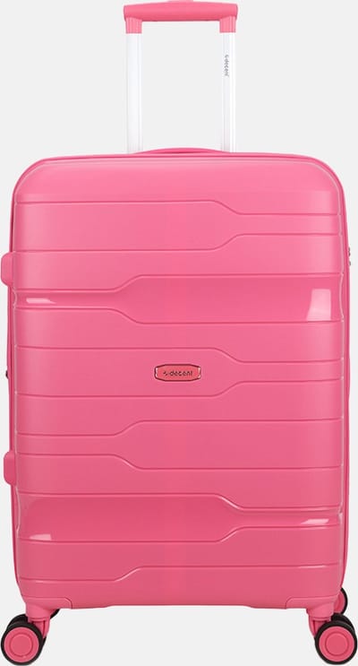Decent ONE-CITY Middelmaat koffer 67x47x25 – Reiskoffer met wielen - Lichtgewicht koffer – Reiskoffer midden - Veilig TSA Cijferslot – Spinner uitbreidbaar trolley - PINK