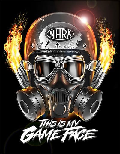 NHRA Game Face.  Metalen wandbord 31,5 x 40,5 cm.