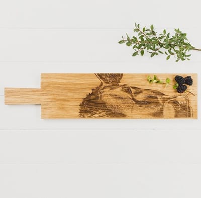 Serveerplank Jersey koe Lang - 60x15 - Schots Eikenhout - Scottish Made