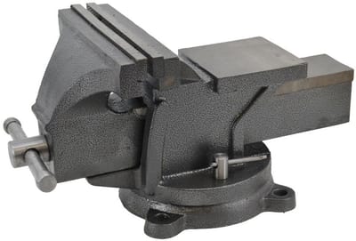 AWTOOLS AW24216 - Draaibaar Bankwerkersbank - 100mm - Grijs Gietijzer - Hartmetalen Bekken