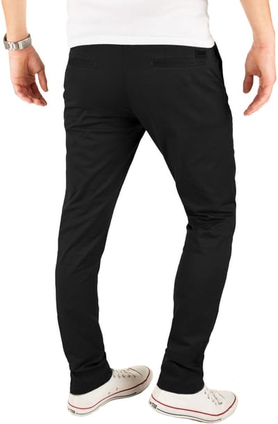 Yazubi Heren Chino Broek Dustin – Slim Fit – Katoen Stretch – Zwart – 5-pocket
