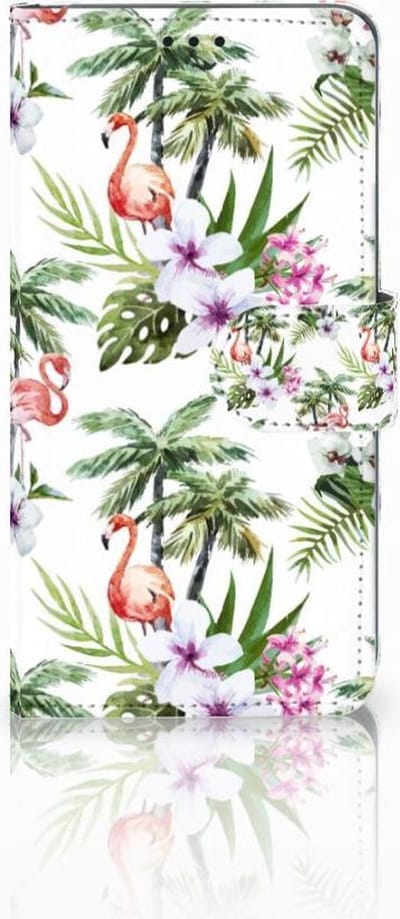 Samsung Galaxy S10 Telefoonhoesje met Pasjes Flamingo Palms