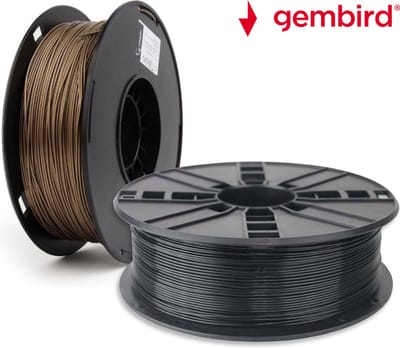 Gembird PLA Filament - 1.75mm - 200 gram- Voordeelset - Zwart, Goud Metallic - 3D printer filament