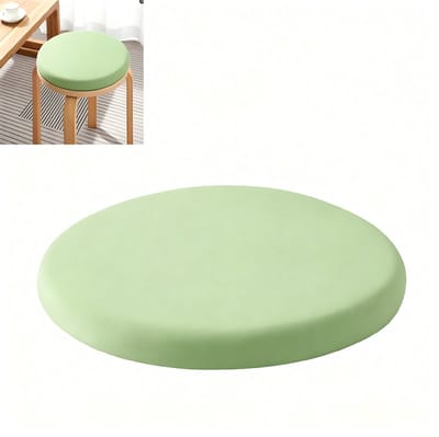 Rond zitkussen - Stoelkussen - Krukkussen - Zitkussen van traagschuim - Afneembaar - Wasbaar - Koel en huidvriendelijk - Comfortabel en drukverlagend - Gemaakt van sponsmateriaal - Diameter 30cm - Geschikt voor thuis, kantoor en café - Lichtgroen