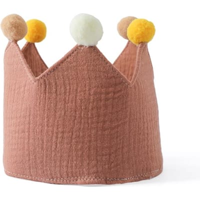 Baby 1-9 Jaar Verjaardagsfeest Kroon Hoed Wolle Bol Hoofdband Hoed Verjaardag Voor Kinderen Feest Fotografie Props Baby Cadeaus beige