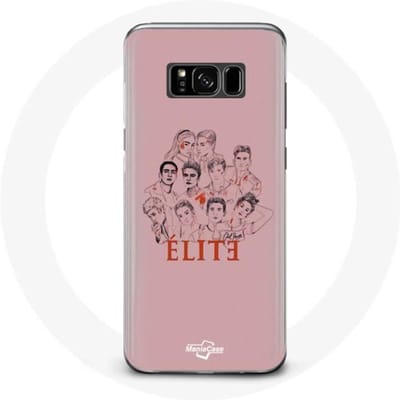 Coque - Samsung - Galaxy S8 Elite - Souple - Rose - Affiche personnages Fanart Logo