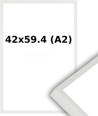 Aluminium Wissellijst A2 42 x 59.4 Zwart - Ontspiegeld Glas - Professional