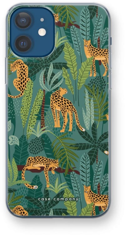 Case Company® - Hoesje geschikt voor iPhone 12 hoesje - Luipaard 2 - Soft Cover Telefoonhoesje - Bescherming aan alle Kanten en Schermrand