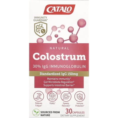 CATALO, colostrum naturel à 30 % d'immunoglobulines IgG, 30 capsules