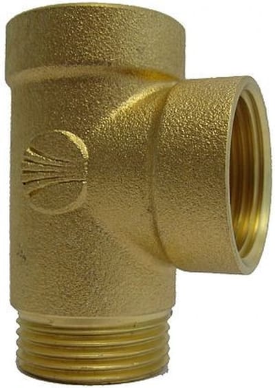 Messing t-stuk voor hydrofoor 1