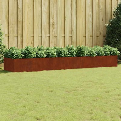 vidaXL - Plantenbak - verhoogd - 360x80x40 - cm - cortenstaal