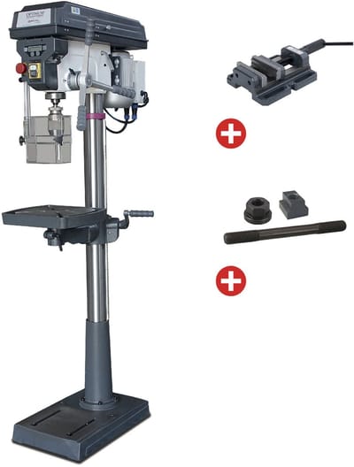 Kolomboormachine boren tot ø 25 mm opname MK3 750W 230V 12 snelheden + boorklem + set spanbouten Optidrill