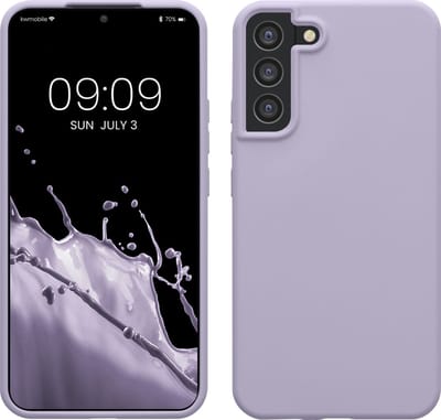 kwmobile telefoonhoesje geschikt voor Samsung Galaxy S22 Plus - Hoesje met siliconen coating - Smartphone case in pastel-lavendel