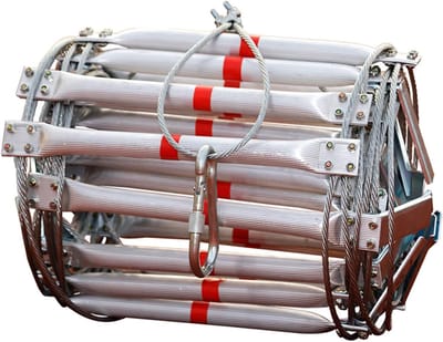 Noodladder - Vluchtladder - Veilig Ontsnappen - Sterke Aluminiumlegering - 15 Meter - Zilver