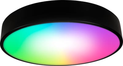 Plafondlamp LED met WiFi - Plafonniere 36W - Led lamp 2200 lm - Binnenlamp Ø40cm - Ronde lamp CCT en RGB - Zwart