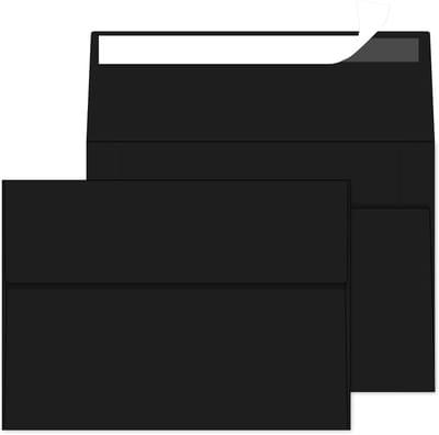 Uitnodigingsenveloppen - Enveloppen A6 - Kaarten Versturen - Zelfsluitend - 122 x 165 cm - Zwart