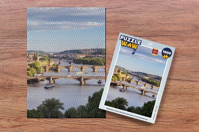 Puzzel Zon - Brug - Praag - Legpuzzel - Puzzel 1000 stukjes volwassenen