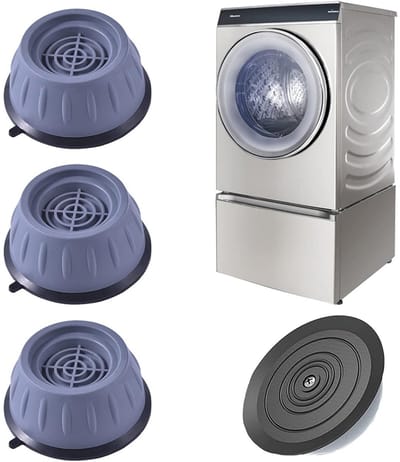 EXCITAT Schokabsorberende pads geschikt voor wasmachines - 4-pack - Universele rubberen basis - Antivibratie pads geschikt voor wasmachines en drogers