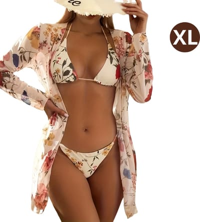 Bovista Bikini Dames - Meisjes Bikini - Badpak - Push Up - Vrouwen Badkleding - Zwemmen - Sexy Set - Top & Broekje - Tarwekleuring - Maat XL