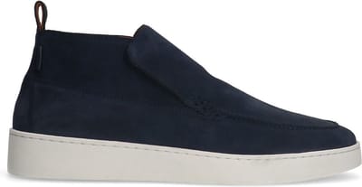 Manfield - Heren - Blauwe suède boots - Maat 45