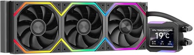 Waterkoeling Systeem - Componenten Koeler - PC Prestaties Optimaliseren - 2.8 Inch IPS LCD - 360mm Radiator - Zwart