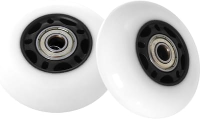 Wielen Set - Reserveonderdelen - Steppen - ABEC-9 Lagers - 76mm x 24mm - Wit met Zwart