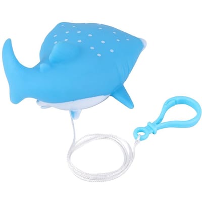 Schattige Cartoon Walvishaai Vorm Duiker Cilinder Symbool Drijvend Poppetje BCD Hanger Onderwater blue