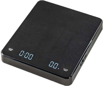 Digitale Koffie Weegschaal met Timer (0,1g–3kg) – Oplaadbaar, Nauwkeurig tot 0,1g, Inclusief Anti-slip Mat en USB-C Kabel