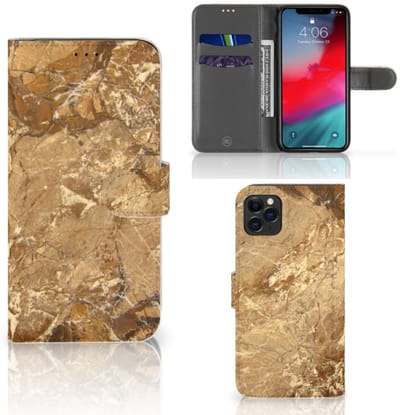 Apple iPhone 11 Pro Max Bookcase Marmer Creme